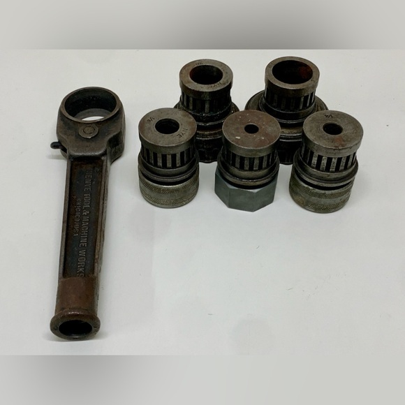 NYE Machine Works Chicago P650 No. 55 Triad 1/8-1 Vtg Pipe Threading Tool Set - Picture 4 of 13